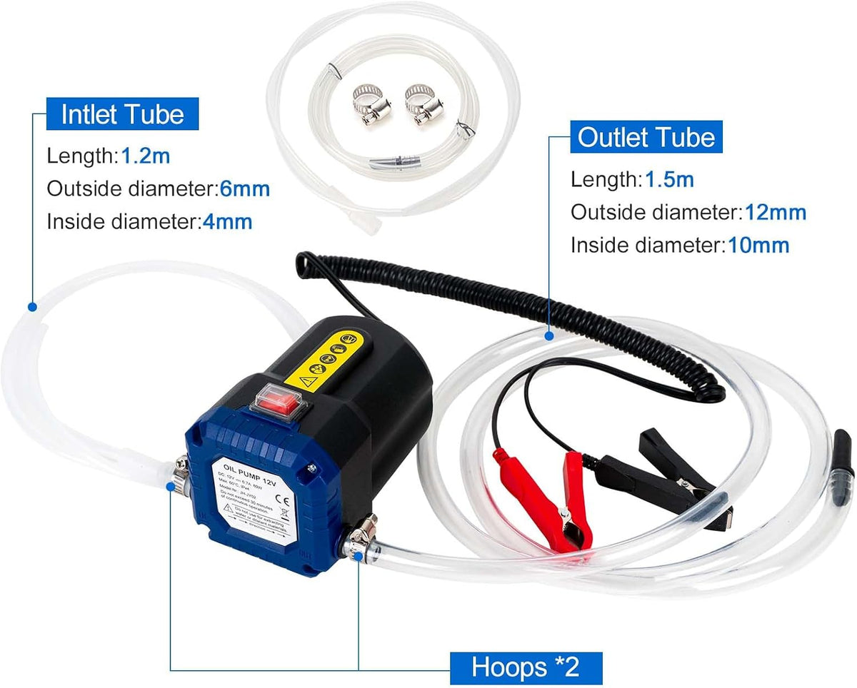 AIGMlSON Oil Change Pump Extractor | 12V 80W Electric Oil Transfer Pump, Motor Oil Diesel Fluid Pump with Tubes