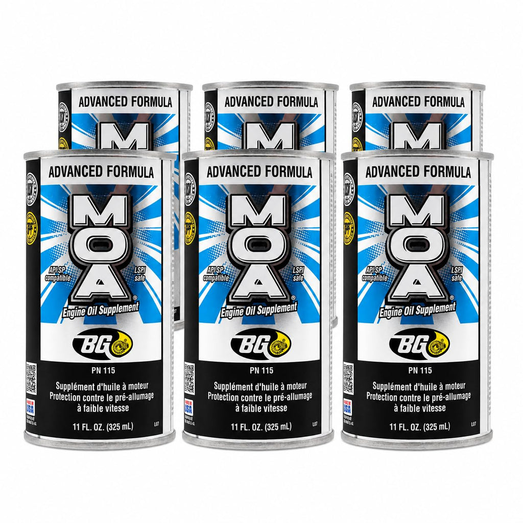 BG Advanced Formula MOA PN 115 Motor Oil Additive, Engine Oil Supplement, 11 fl oz Can with Keychain, Pack of 1