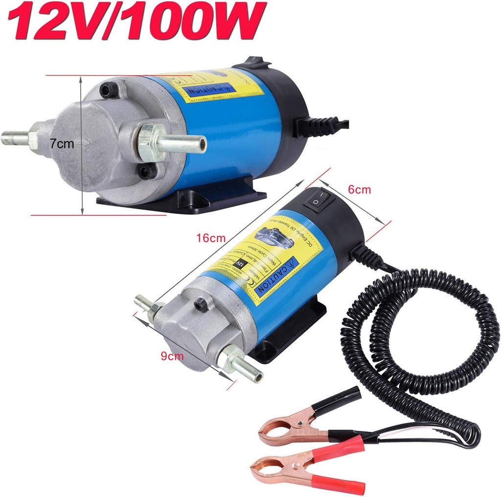AIGMlSON12V 100W Engine Oil Pump | Electric Oil Change Extractor Pump，Electric Fluid Transfer Pump for Engine Oil, Equipped With 3 Pipes-Low Noise