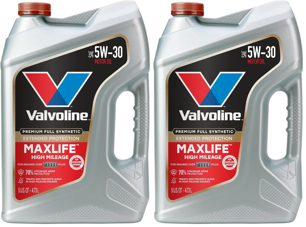 Valvoline High Mileage with MaxLife Technology SAE 5W-20 Synthetic Blend Motor Oil 5 QT